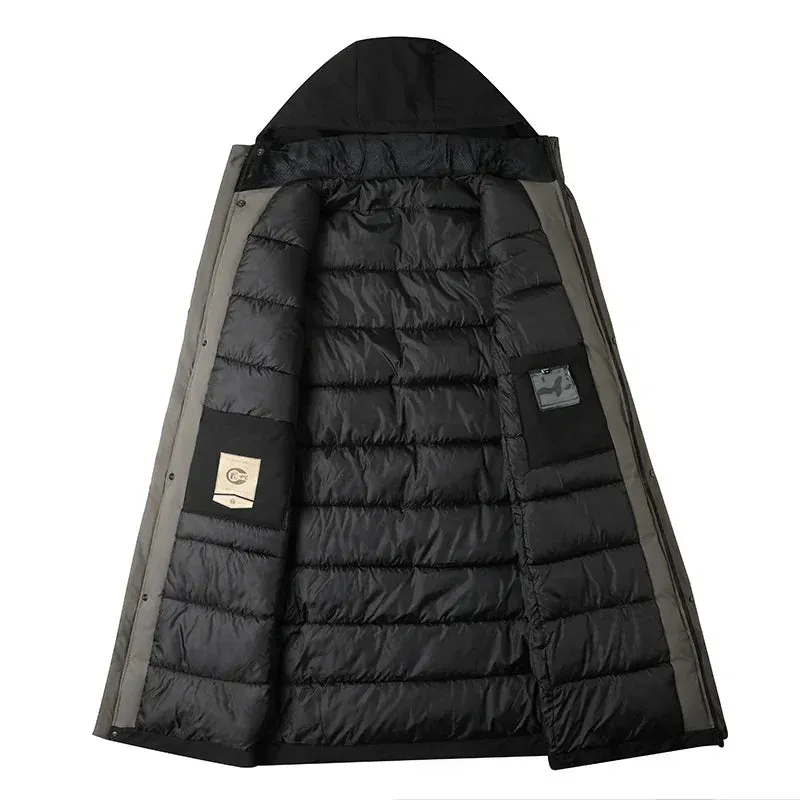 Men's hardshell winter parka with insulation
