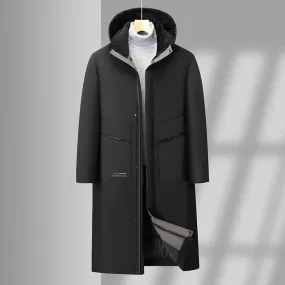 Men's hardshell winter parka with insulation