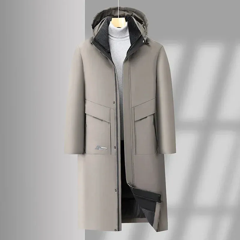 Men's hardshell winter parka with insulation