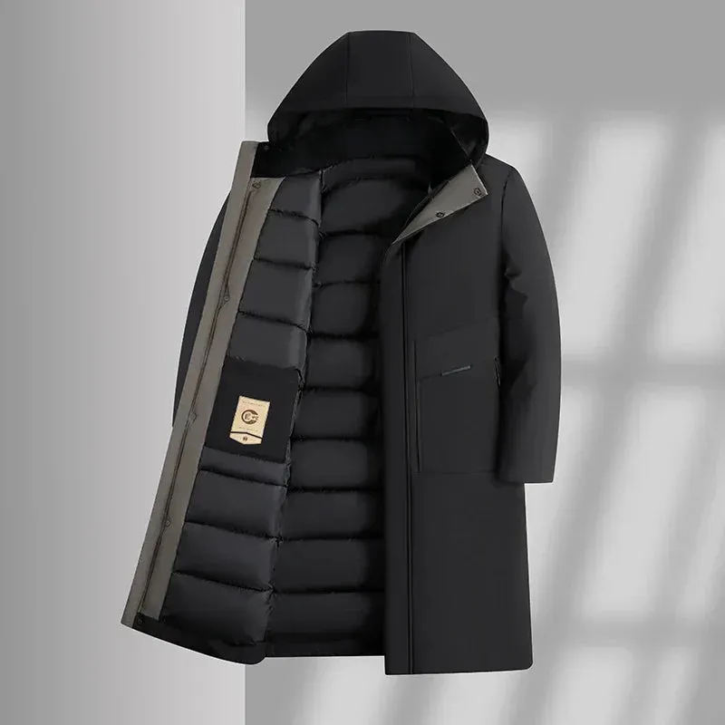 Men's hardshell winter parka with insulation