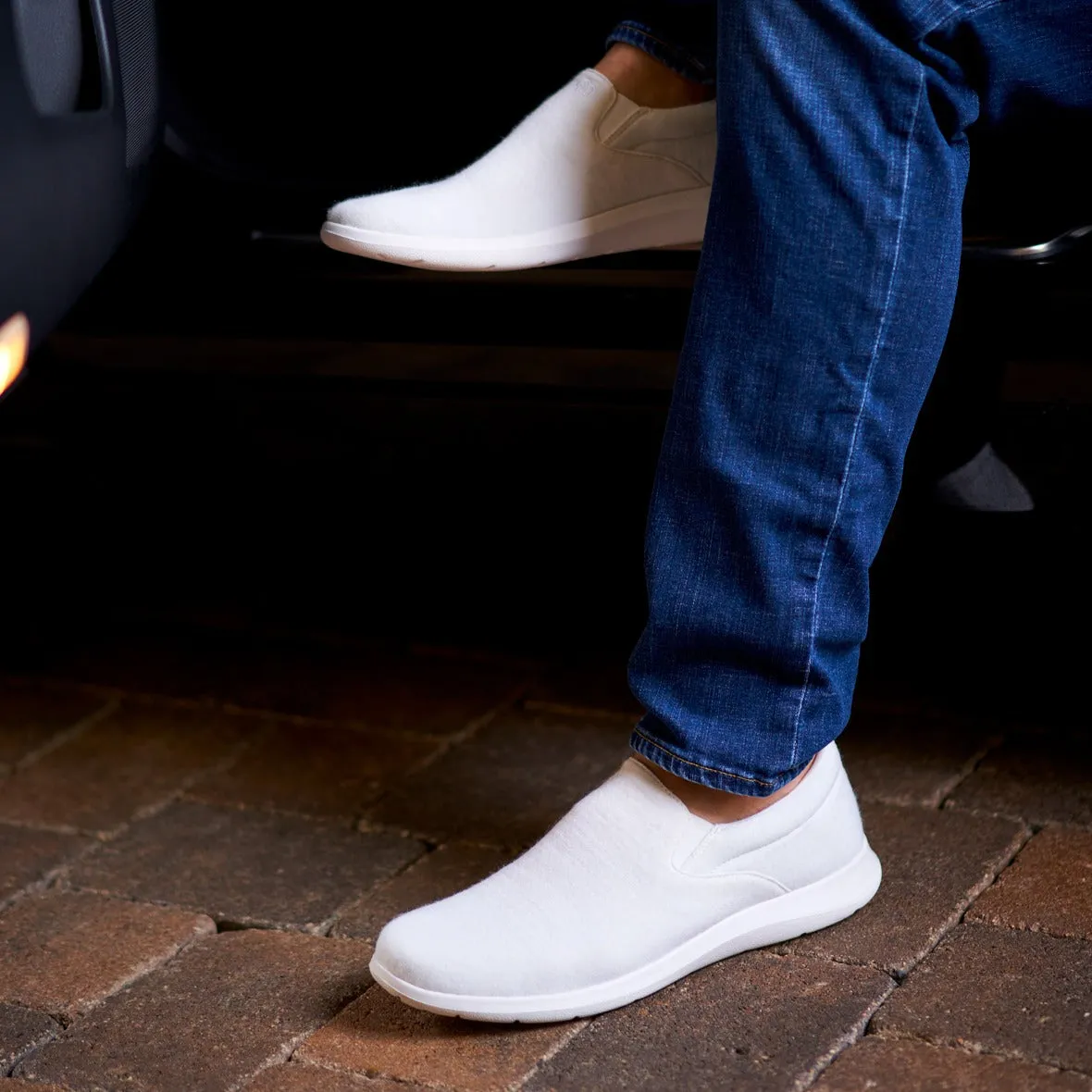 Men's Slip-Ons Natural White