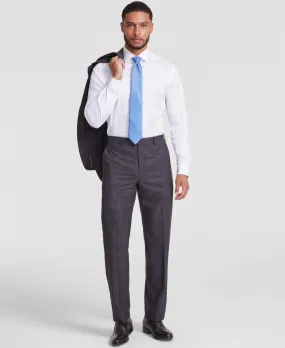 Michael Kors Mens Classic fit Dress Pants 34 / 32 Brown Plaid Stretch