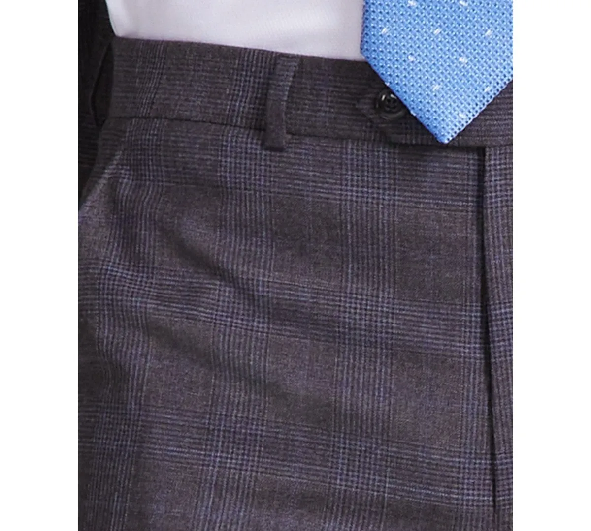 Michael Kors Mens Classic fit Dress Pants 34 / 32 Brown Plaid Stretch
