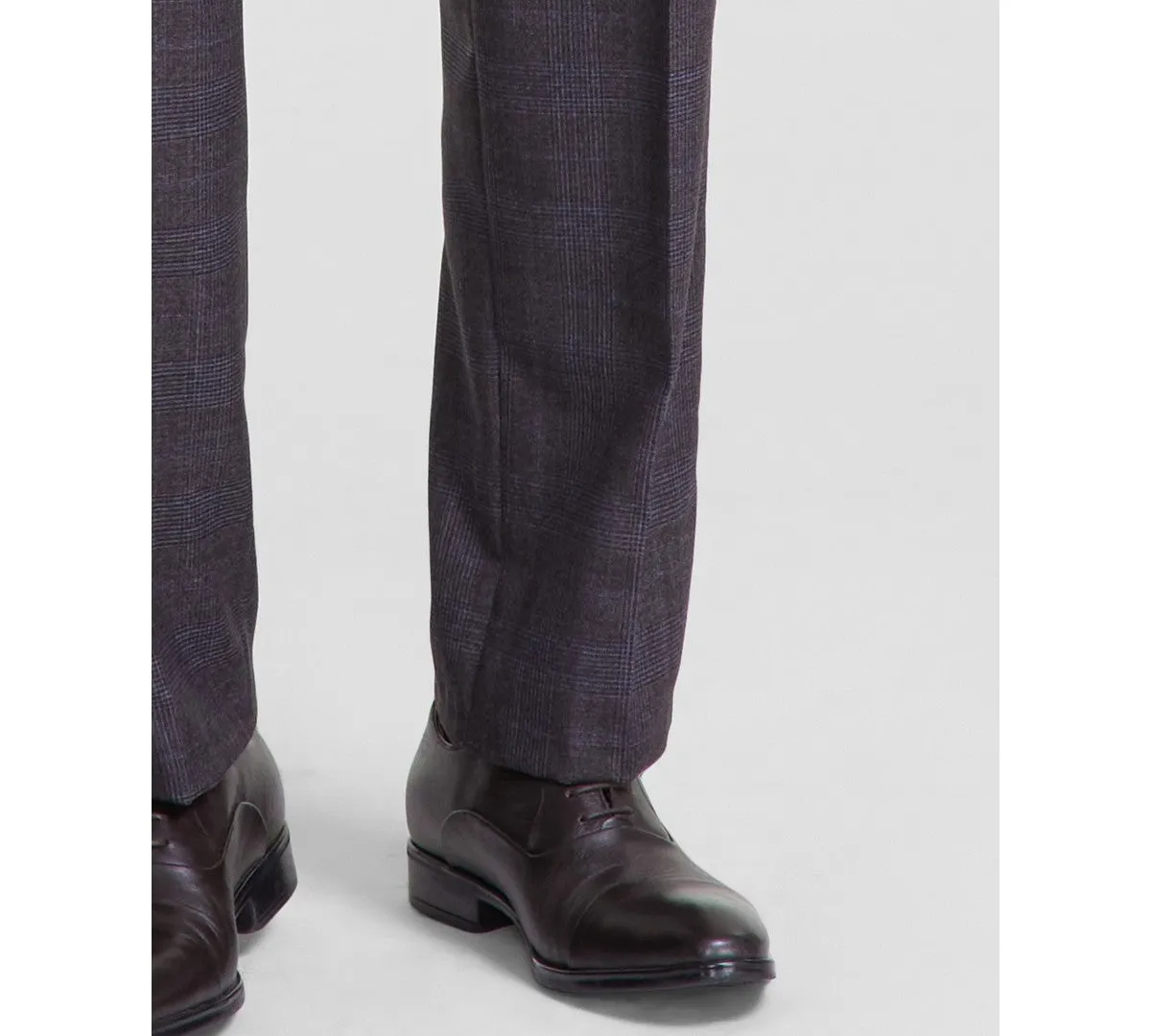 Michael Kors Mens Classic fit Dress Pants 34 / 32 Brown Plaid Stretch