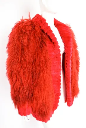 Mongolian Fur Shawl Collar Coat