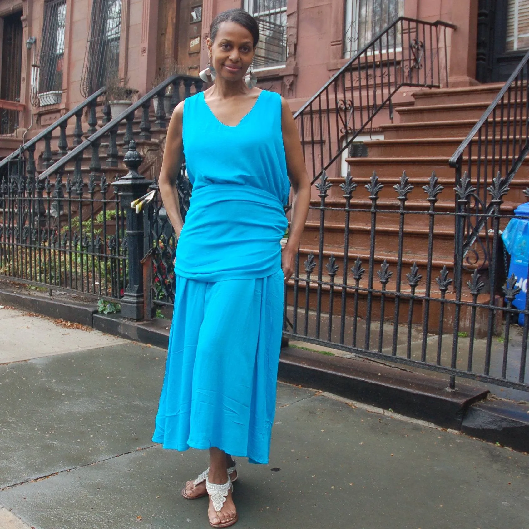 Moroccan Magic Dress one size fits most - Aqua Blue