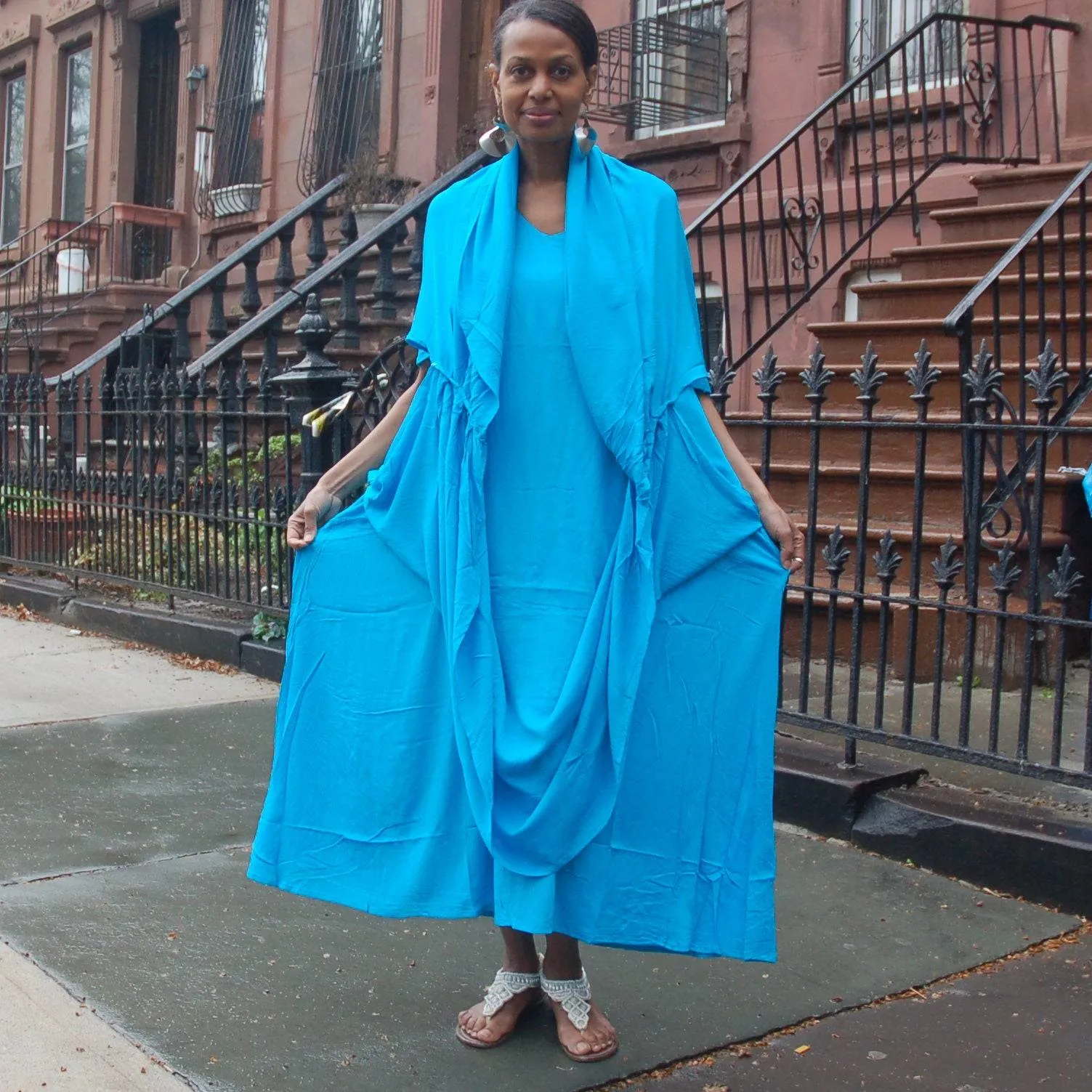 Moroccan Magic Dress one size fits most - Aqua Blue