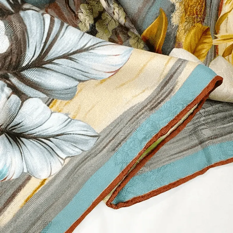 Mulberry Silk 14 Momme Square Scarf Boathouse 108x108 cm