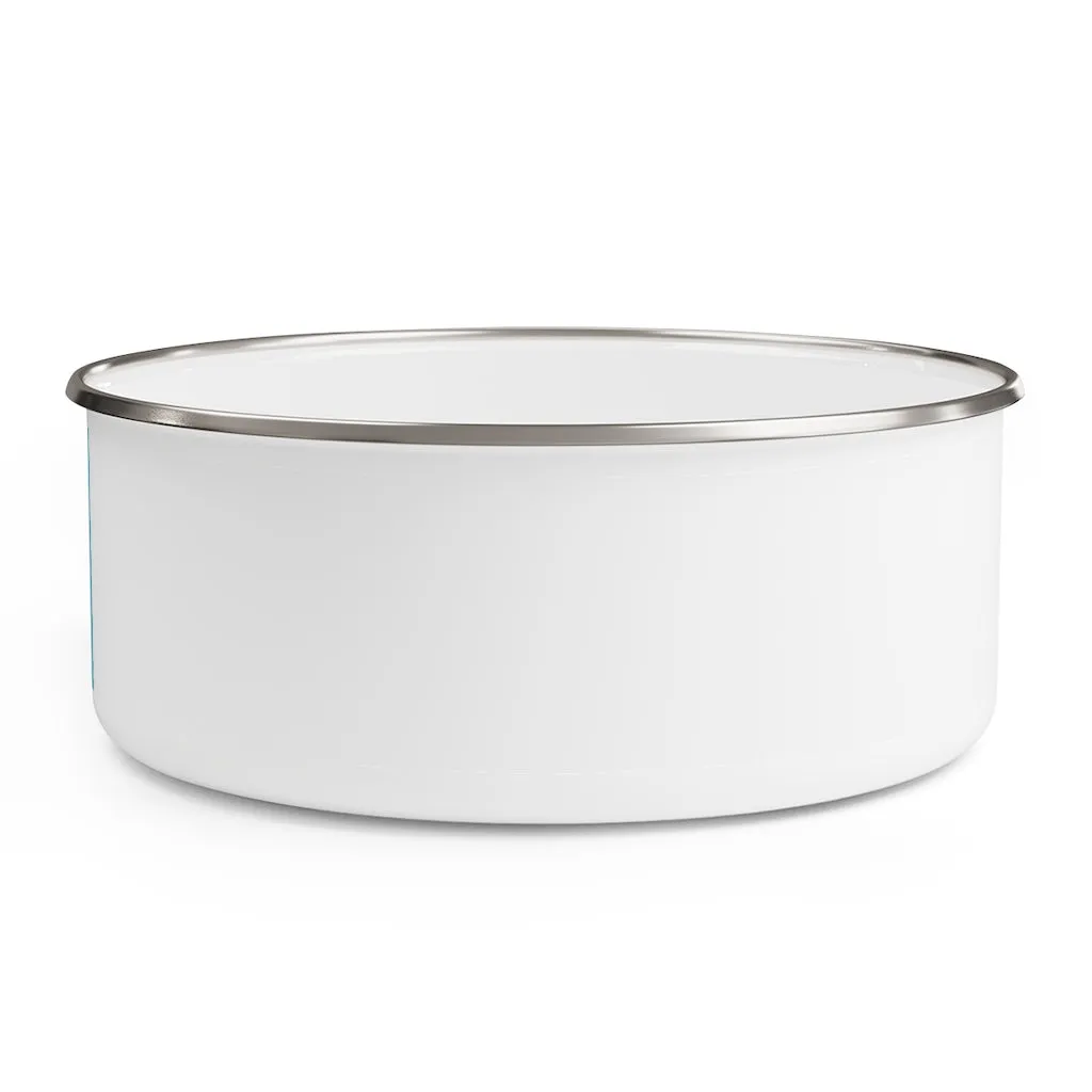 Orange Kitty Enamel Bowl