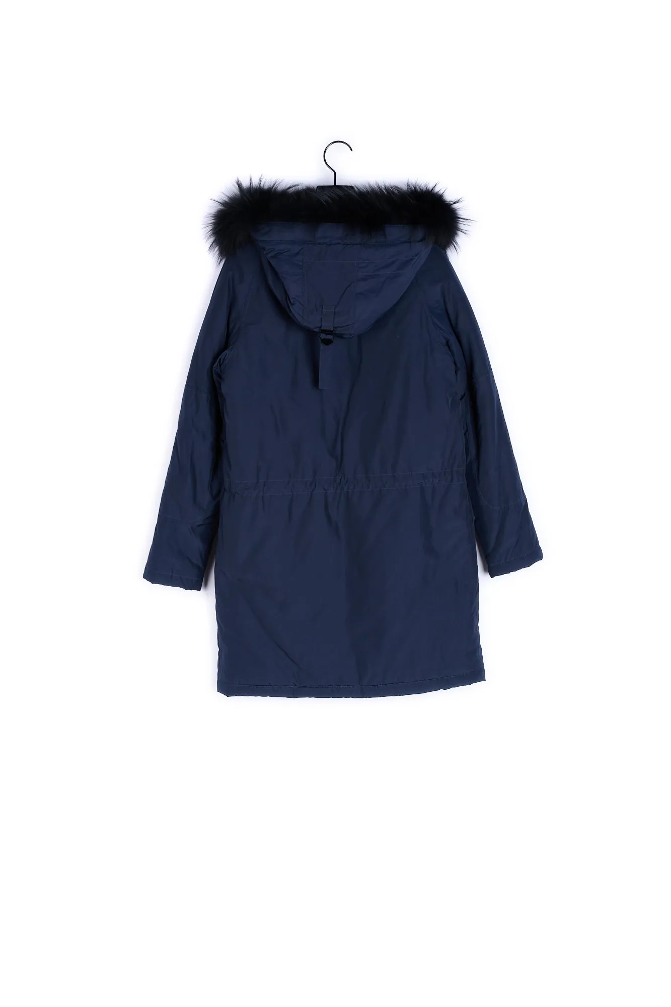 Parka en tissu technique à capuche fourrure
