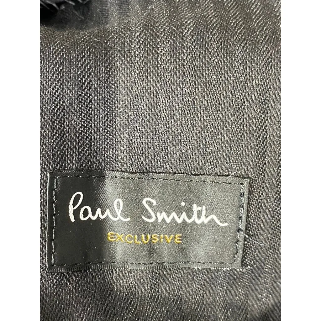 PAUL SMITH Men's Blue Wool Flat Front Dress Pants SZ 32X30