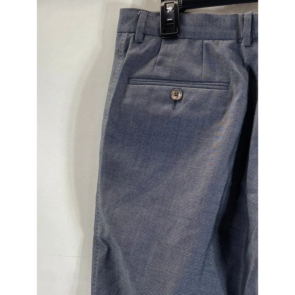 PAUL SMITH Men's Blue Wool Flat Front Dress Pants SZ 32X30