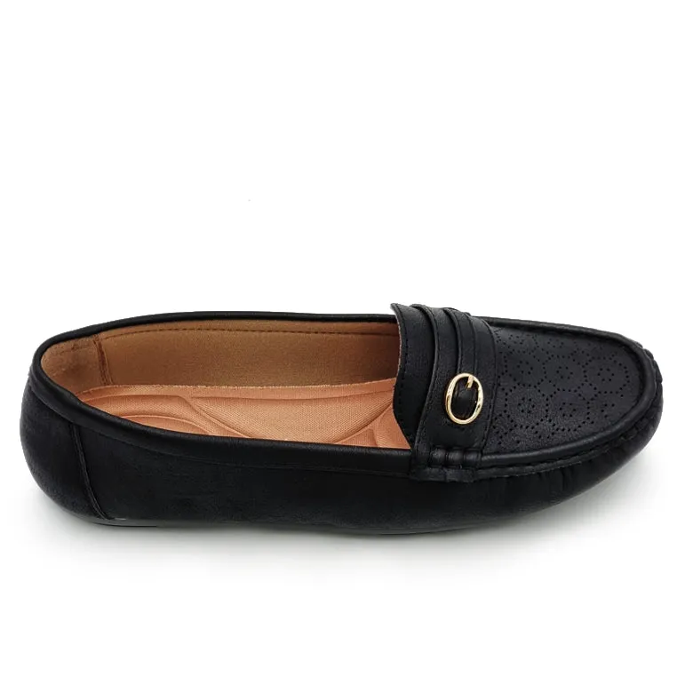 Penny Buckle Slip On Loafers