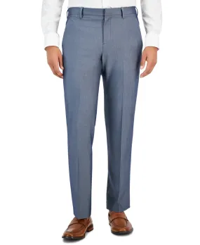 Perry Ellis Portfolio Men's Modern Fit Check Dress Pants Med Grey 36 x 30
