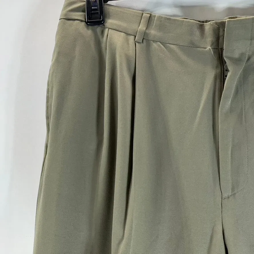 PERRY ELLIS PORTFOLIO Men's Tan Pleated-Front Classic-Fit Dress Pants SZ 38X32