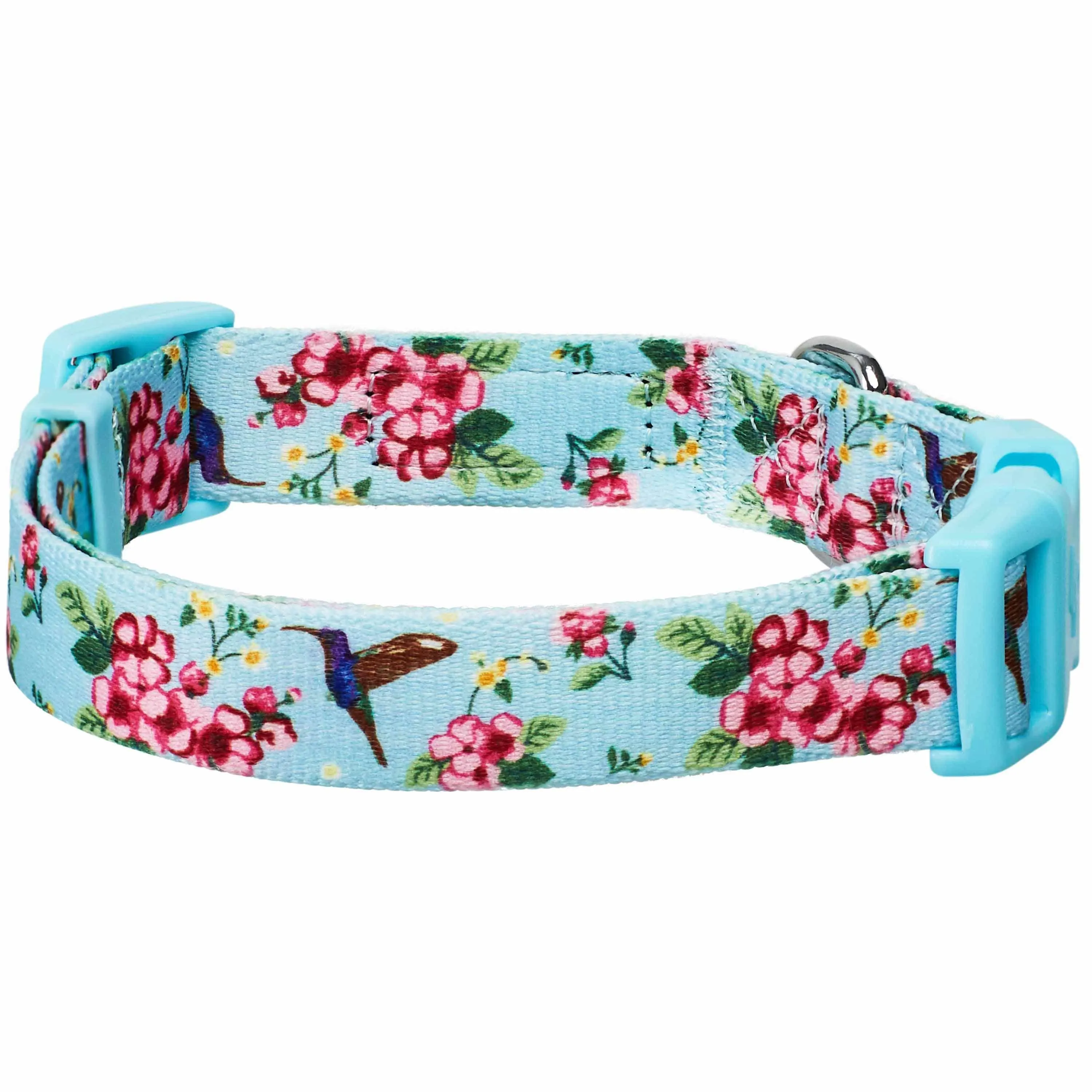 Petal Paws Floral Flower and Hummingbird Dog Collar