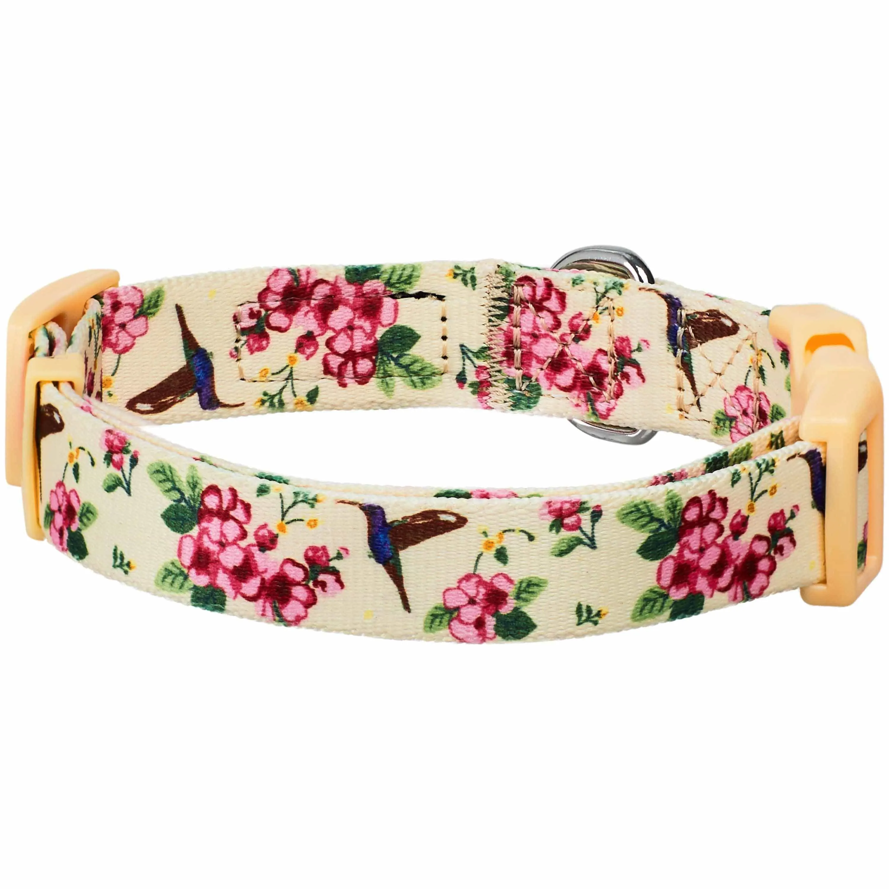 Petal Paws Floral Flower and Hummingbird Dog Collar
