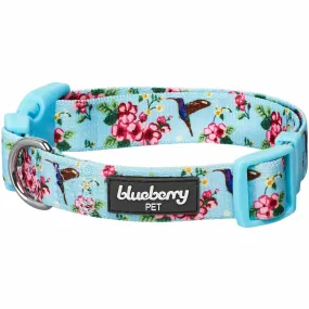 Petal Paws Floral Flower and Hummingbird Dog Collar