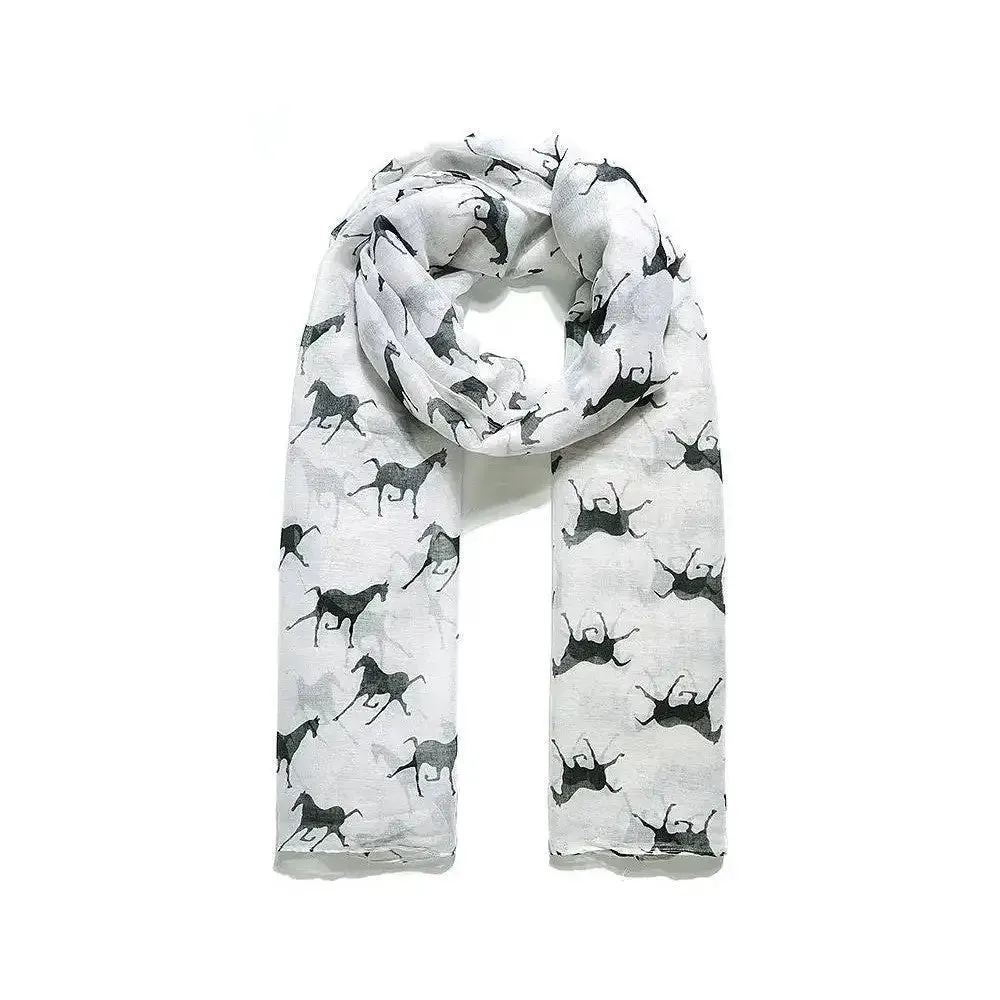 Platinum Blaze Printed Horse Scarf