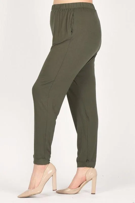 Plus Size High Waist Loose Fit Pants
