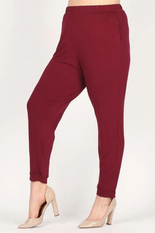 Plus Size High Waist Loose Fit Pants