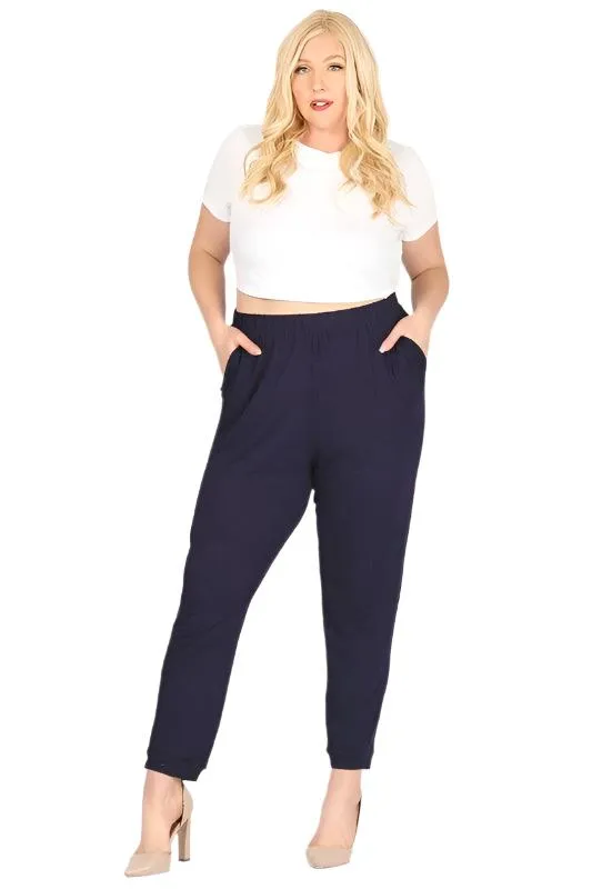 Plus Size High Waist Loose Fit Pants