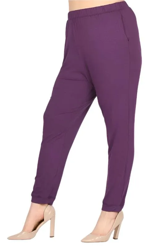Plus Size High Waist Loose Fit Pants