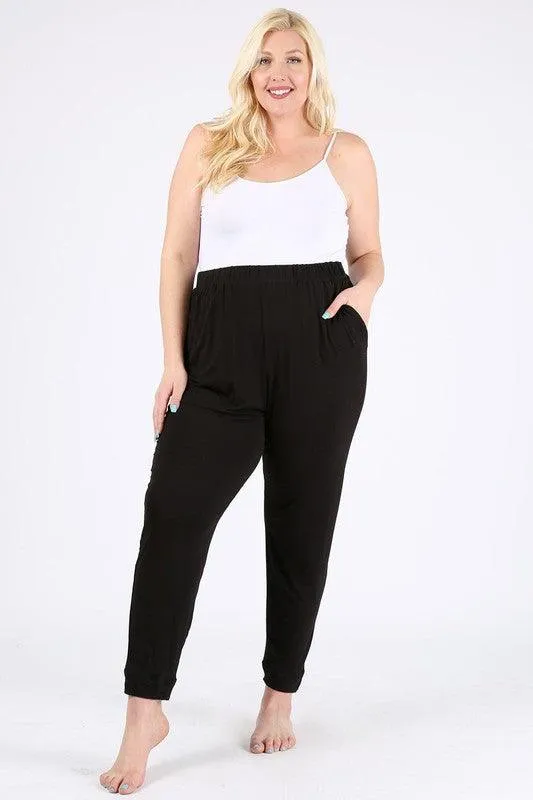 Plus Size High Waist Loose Fit Pants