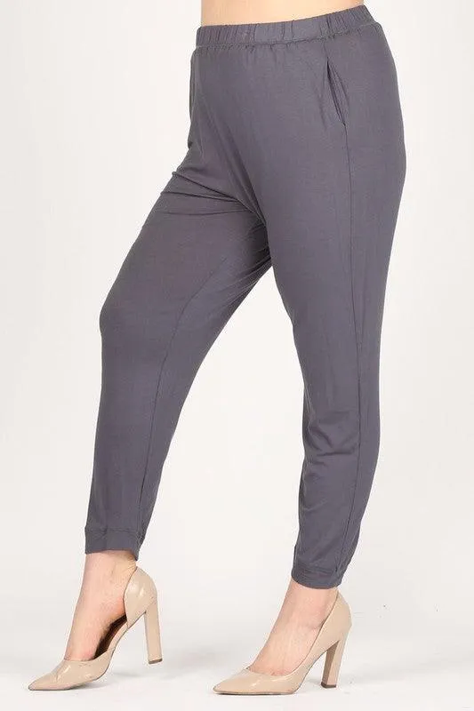 Plus Size High Waist Loose Fit Pants