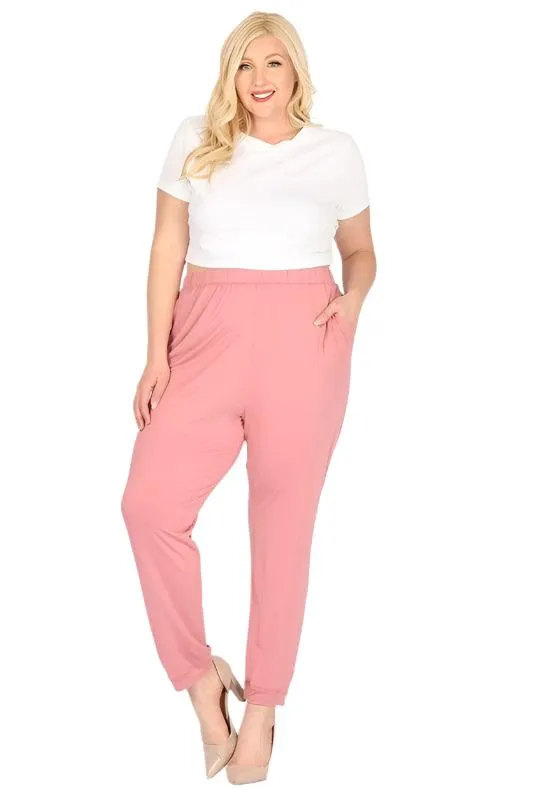 Plus Size High Waist Loose Fit Pants