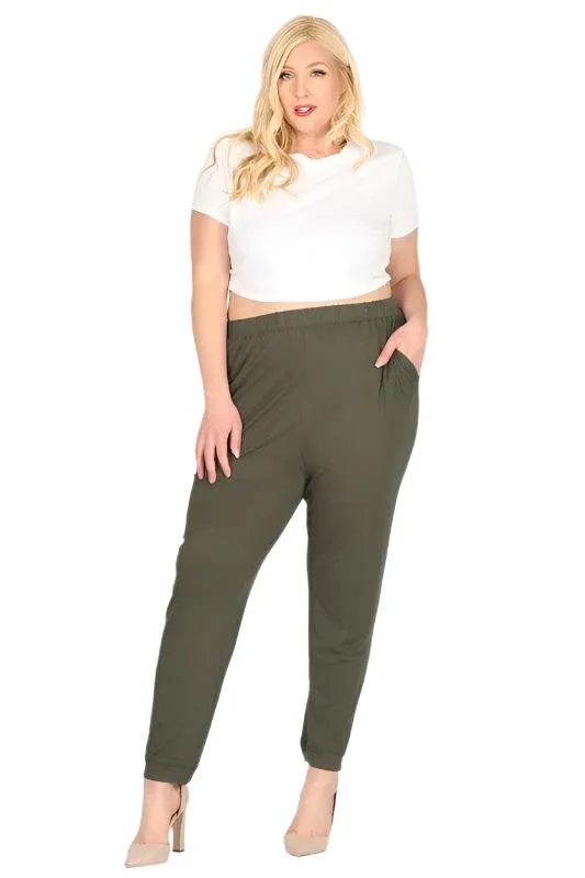 Plus Size High Waist Loose Fit Pants