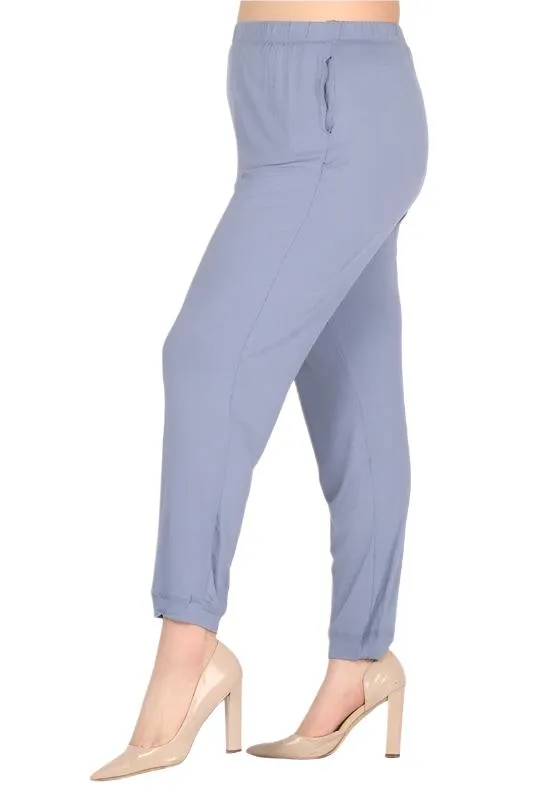 Plus Size High Waist Loose Fit Pants