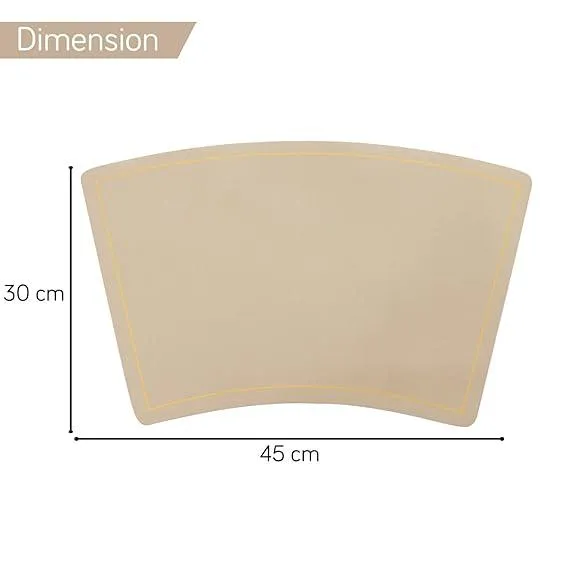 Premium Faux Leather Dining Table Mats, Light Gold