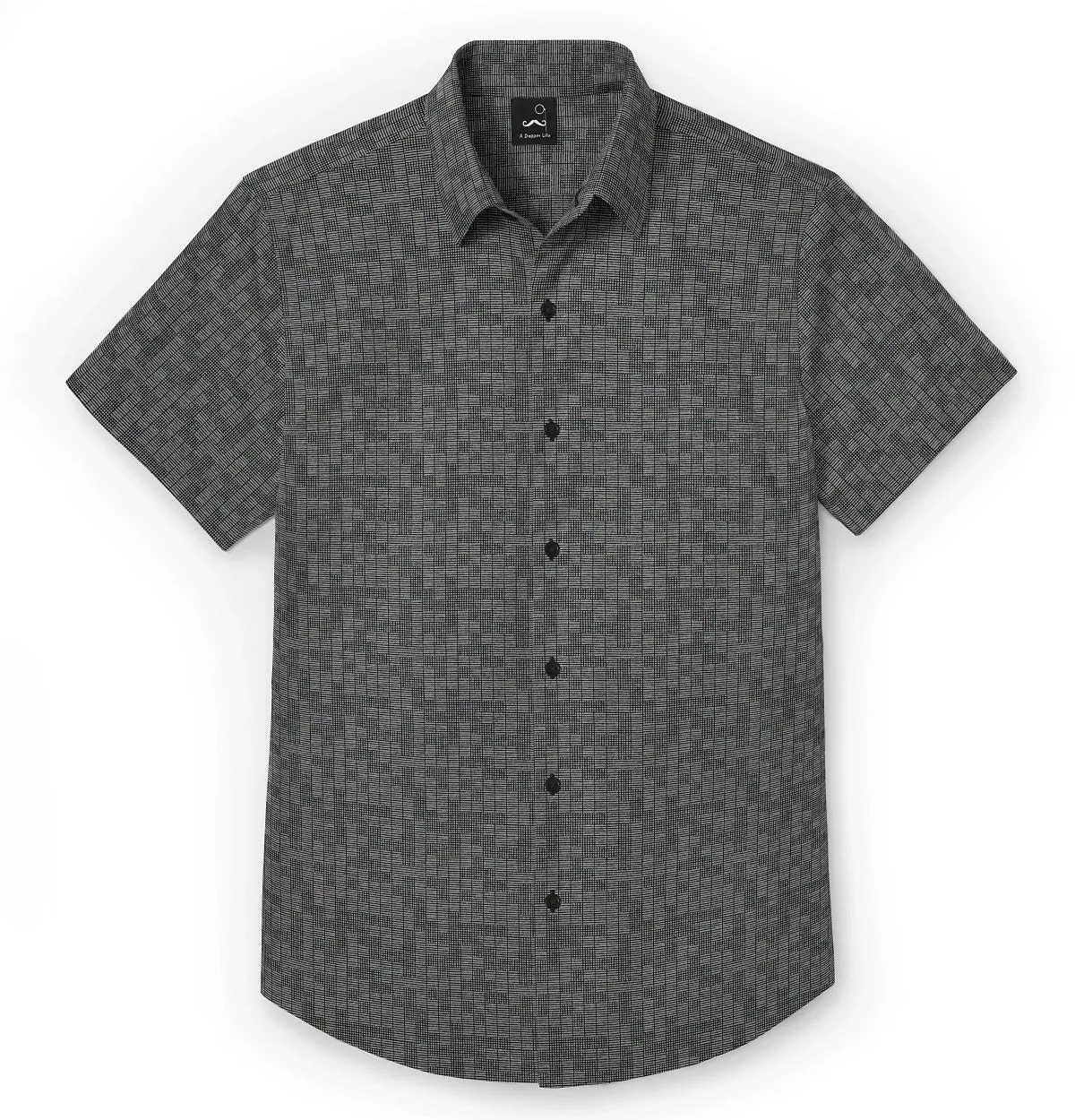 Pure Cotton - Short Sleeve - Granite Gridlock