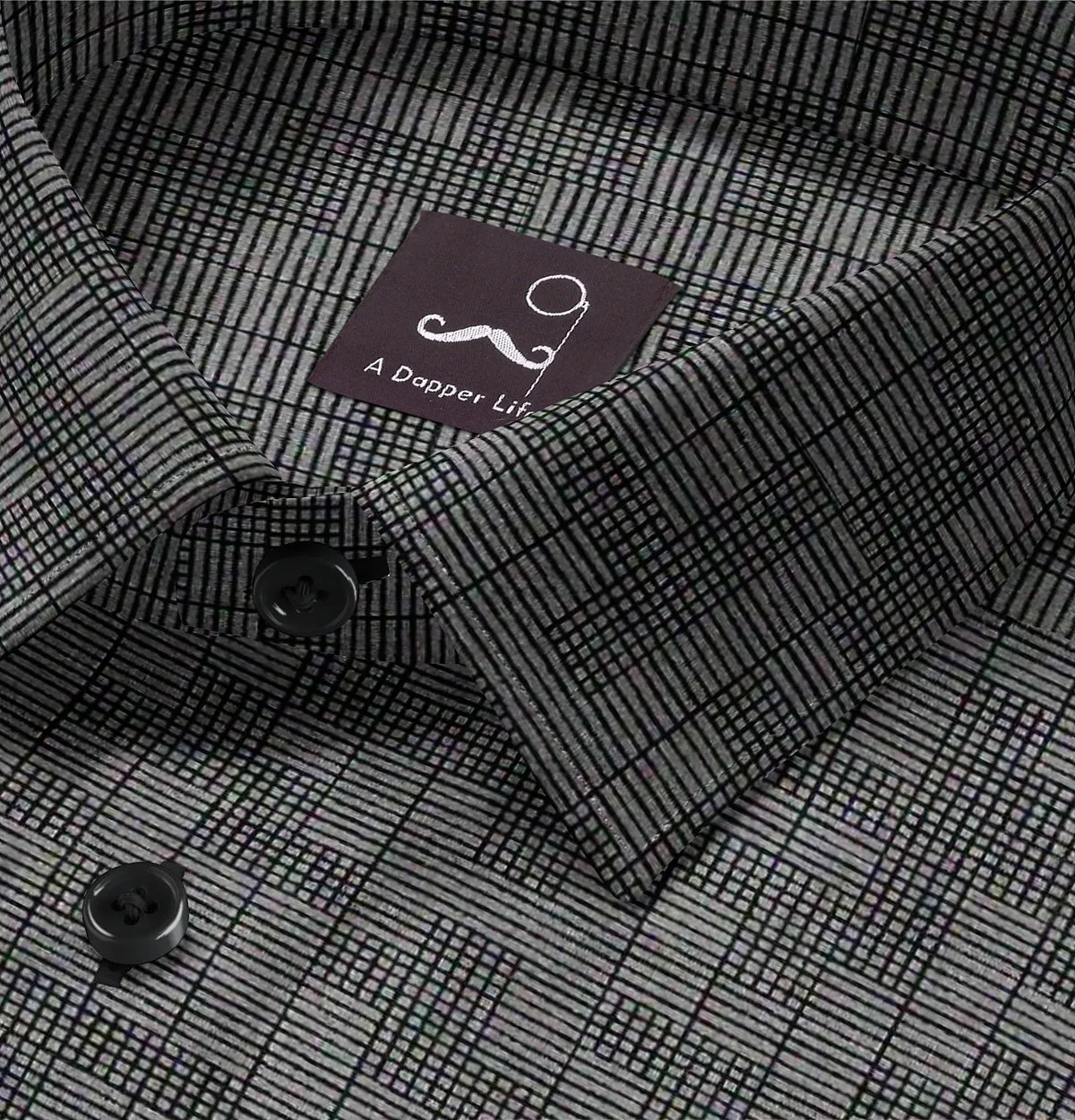 Pure Cotton - Short Sleeve - Granite Gridlock