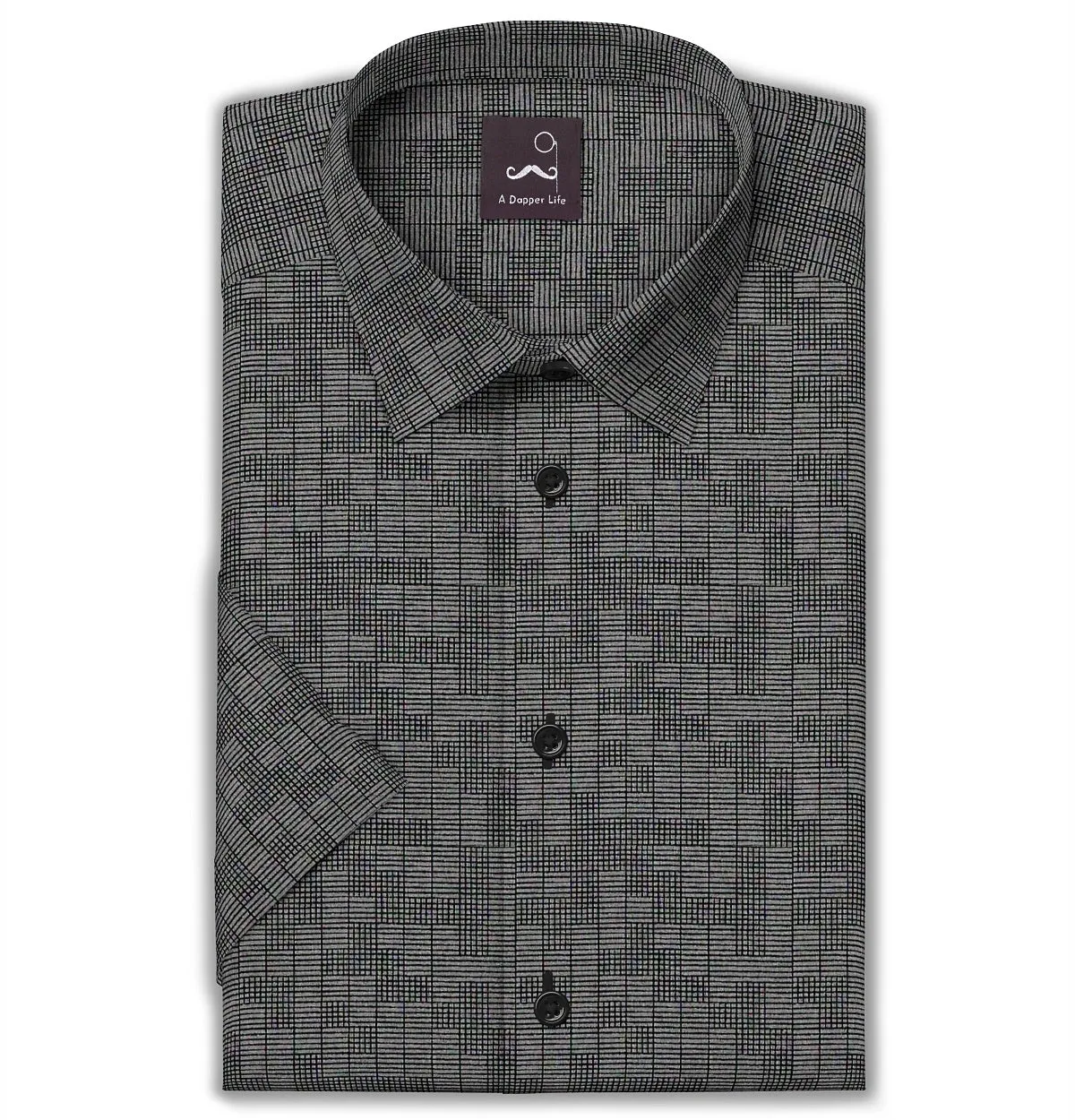 Pure Cotton - Short Sleeve - Granite Gridlock