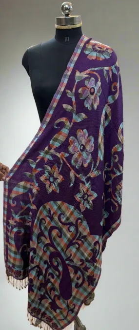 Purple Luxurious Pure Pashmina Scarf