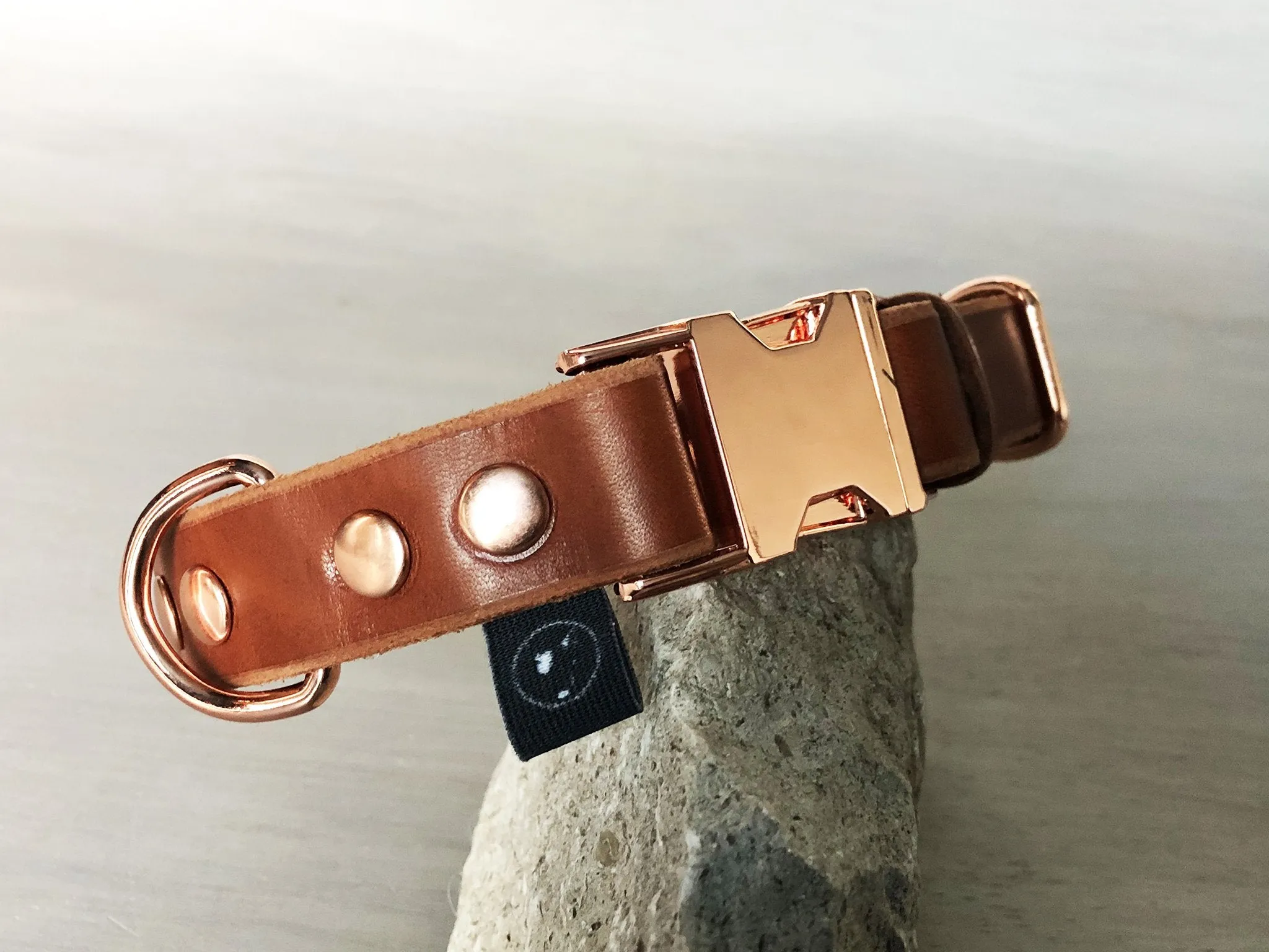 Quick Release Dog Collar in 5 Leather Colors and Custom Hardware