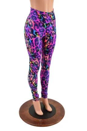 Rainbow Leopard High Waist Leggings