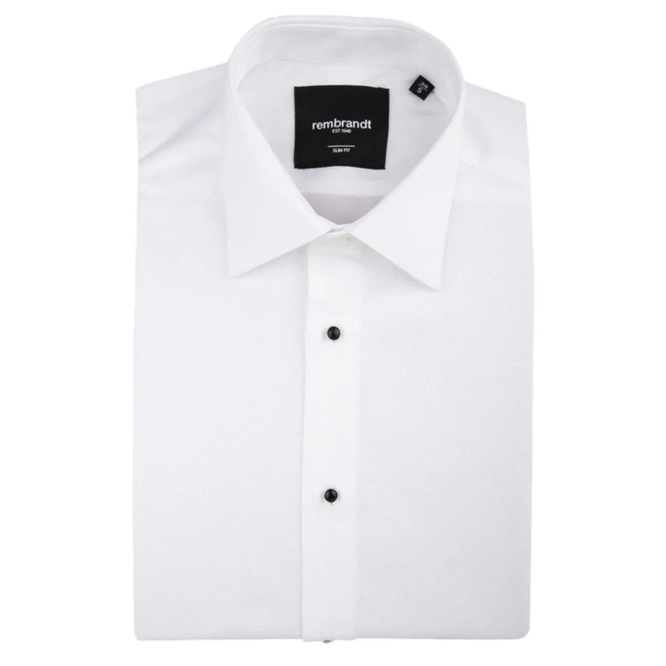Rembrandt Avonmore White Stud Front Shirt