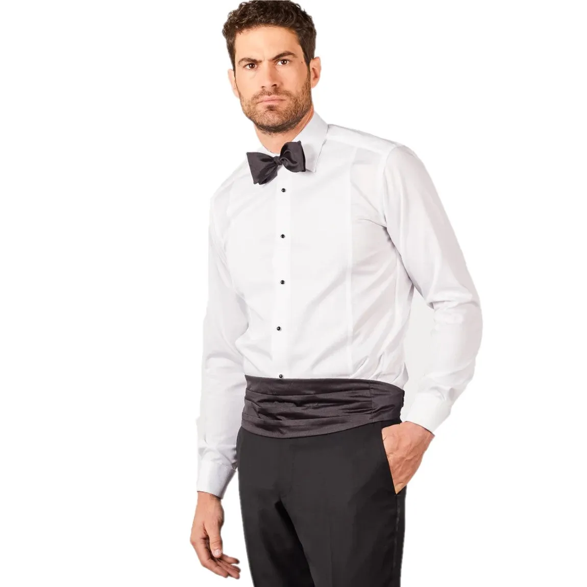 Rembrandt Avonmore White Stud Front Shirt