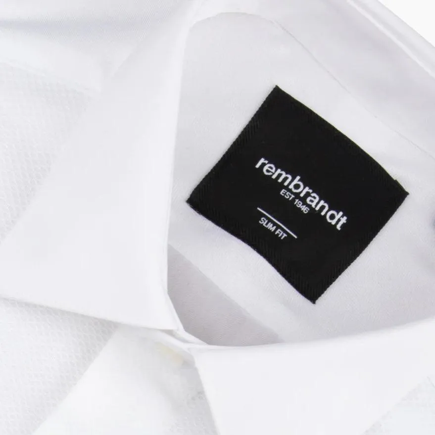 Rembrandt Avonmore White Stud Front Shirt