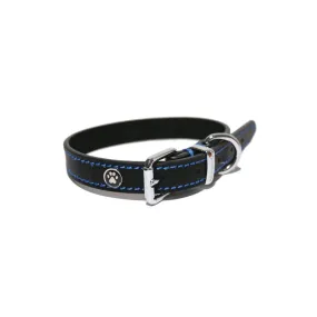 Rosewood Lux Leather Black Dog Collar