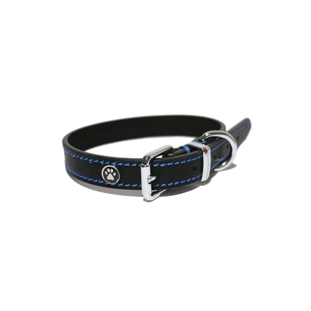 Rosewood Lux Leather Black Dog Collar