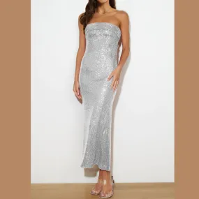 Sequin Cutout Tube Dress