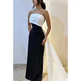 Sheath/Column Chic & Modern Off-Shoulder Sleeveless Formal Prom Dress