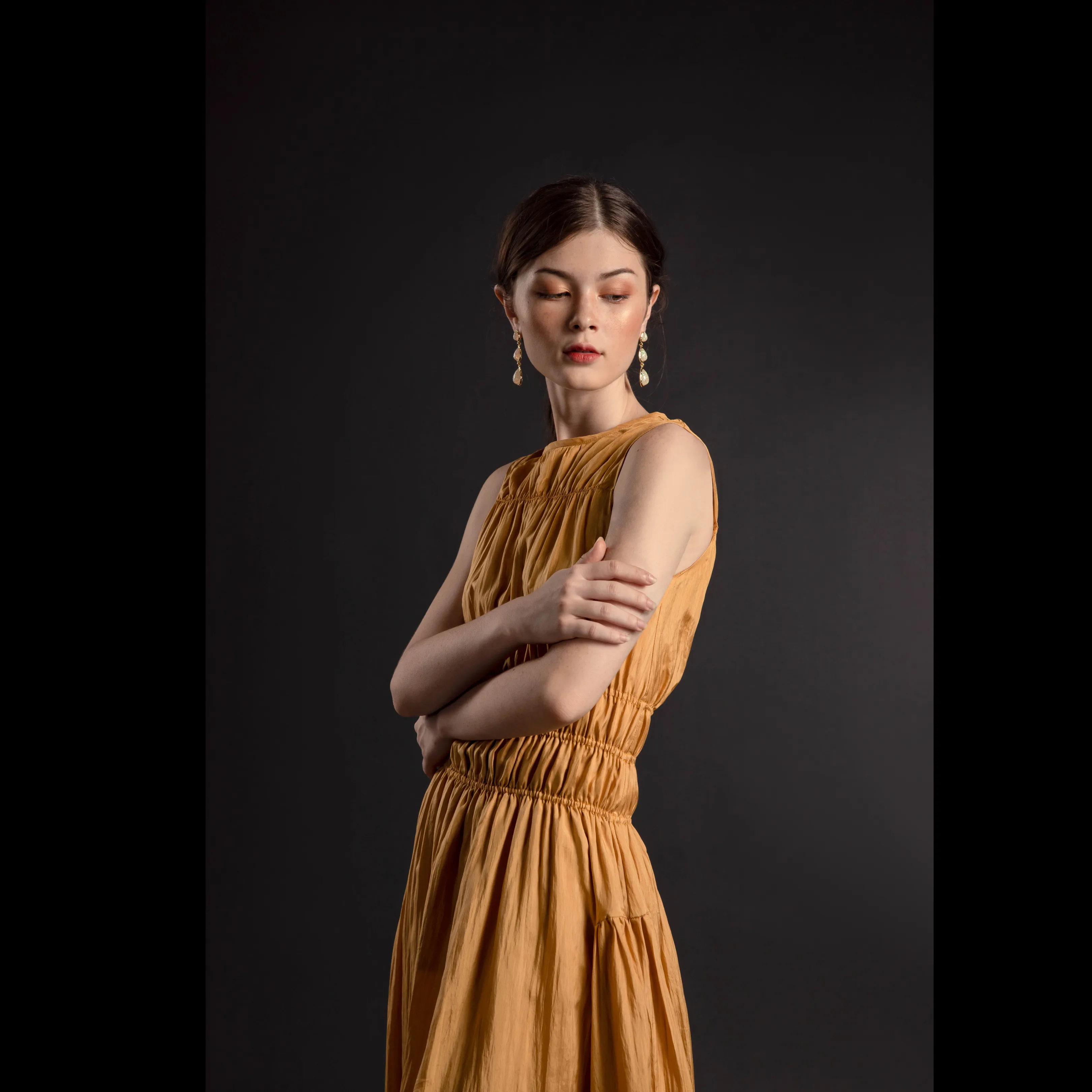 Silk Midi Dress - Silk Sleeveless Dress