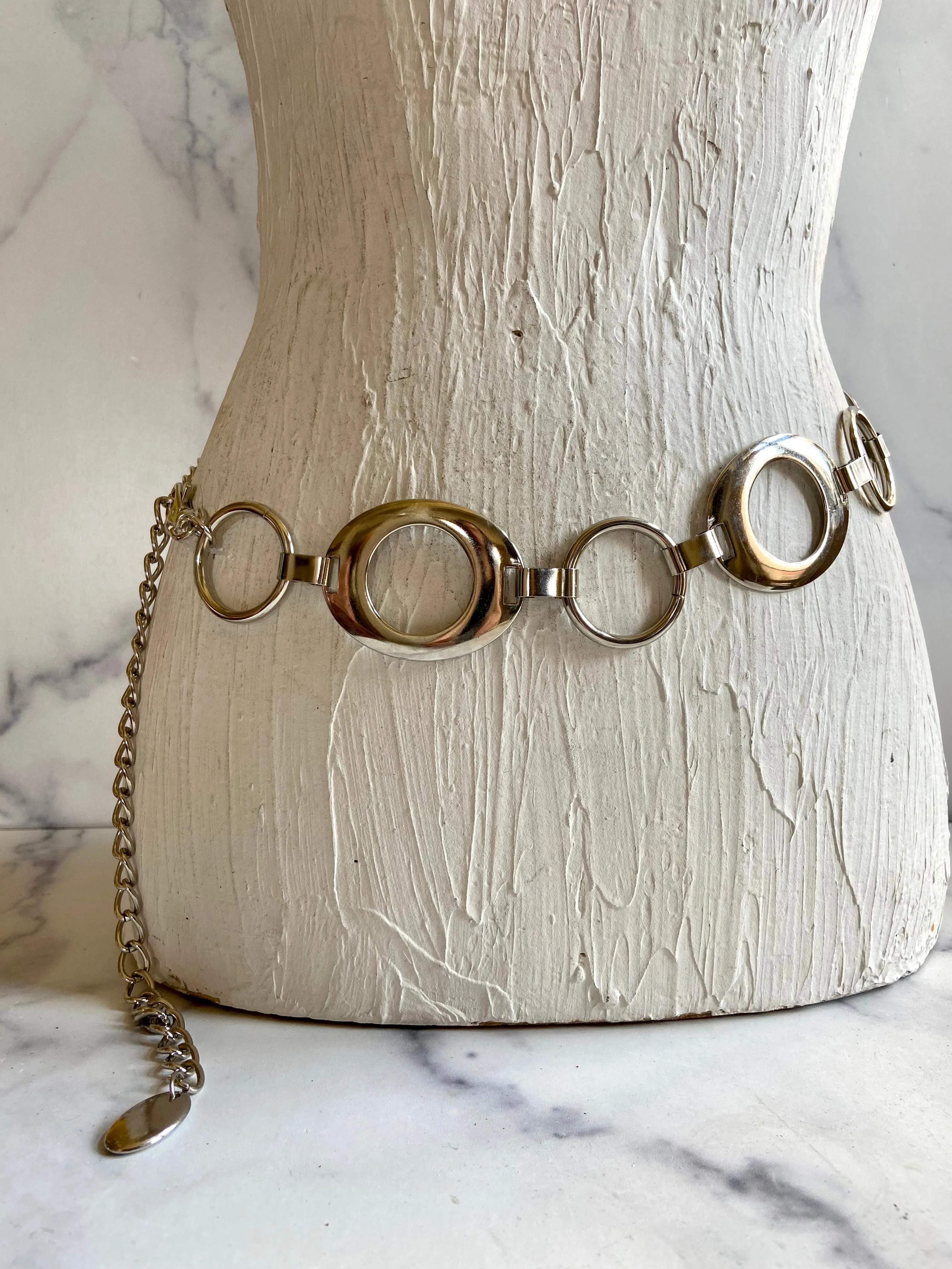 Silver Metal waist belt