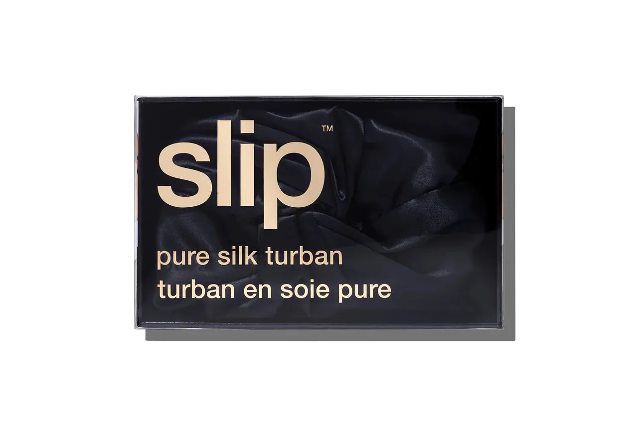 SLIP Silk Turban in Black