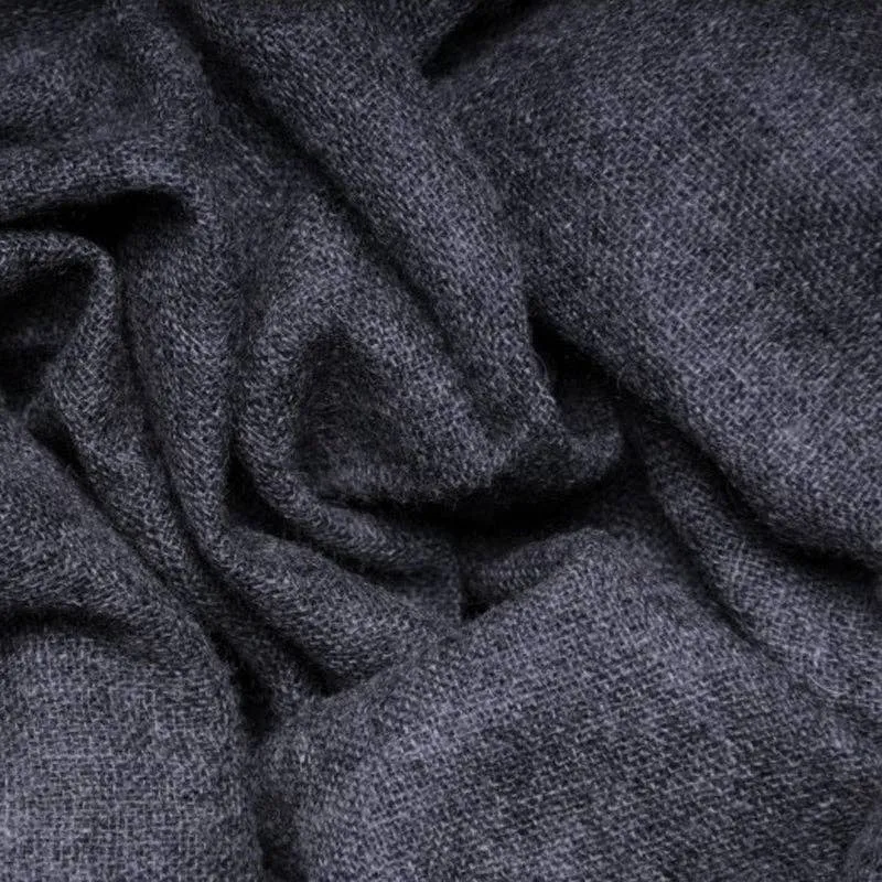 Solid Plain Cashmere Scarves- Charcoal Black